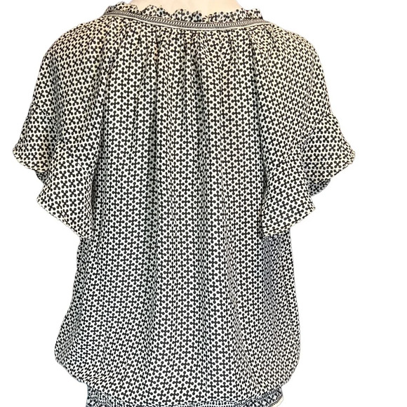 Max Studio Surplus Patterned Top with Elastic Waistband - Picture 4 of 6